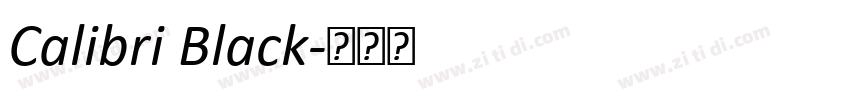 Calibri Black字体转换